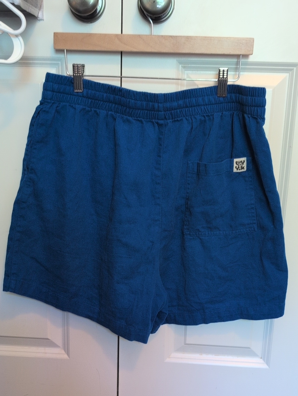 ❌ DO NOT BUY. Lucy & Yak High Waist Blue Drawstring Shorts - Picture 5 of 5